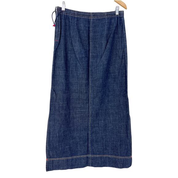 vintage Y2K denim maxi skirt Mavi Mandy raver rave kids 90s - Picture 2 of 9